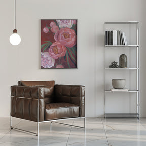 Nevaeh peonies Poster