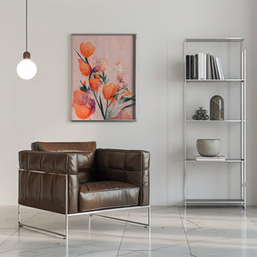 Orange Tulips Poster