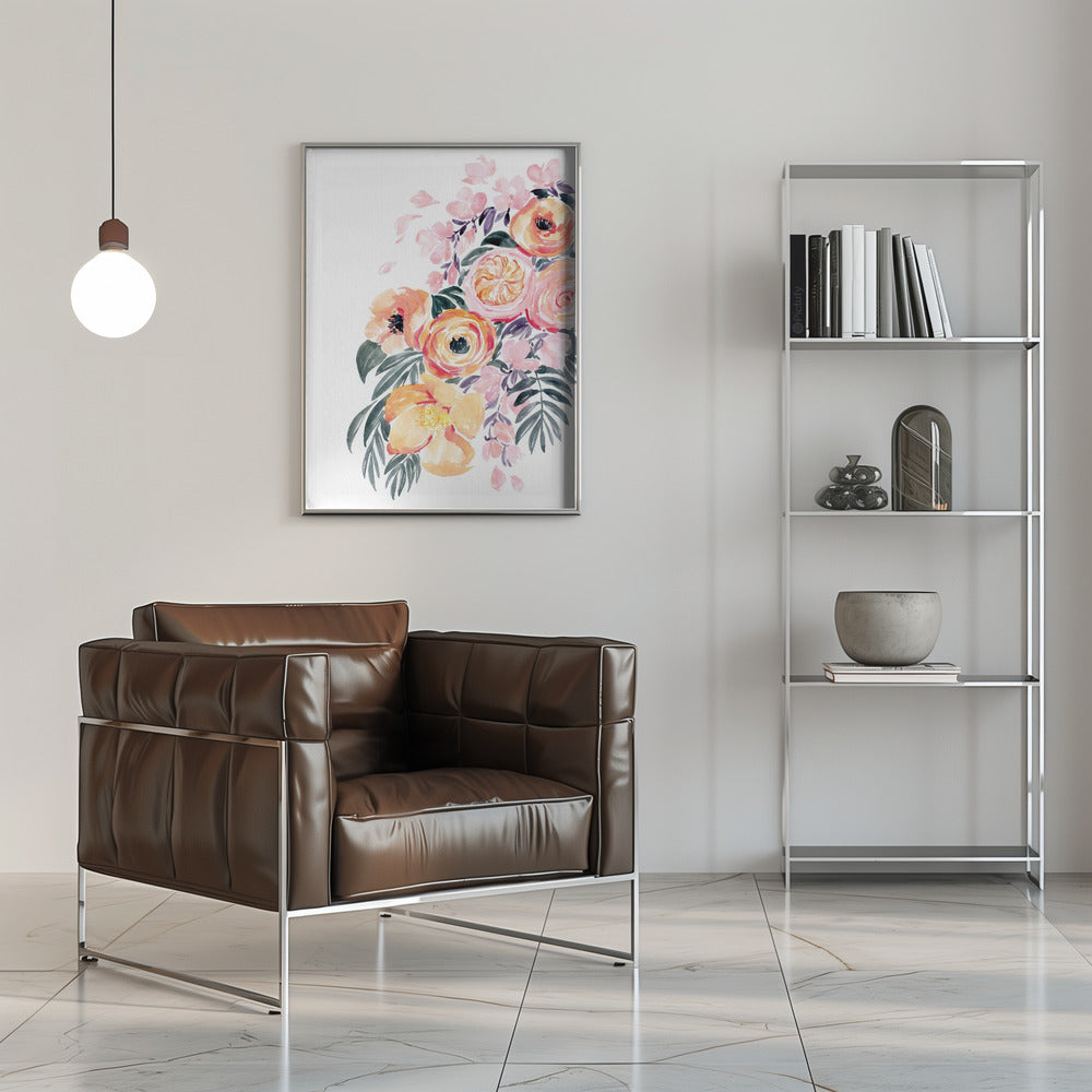 Danette bouquet in coral Poster