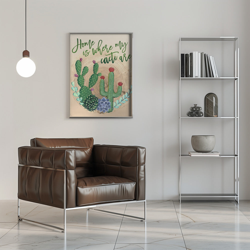 Home is where my cacti are Poster