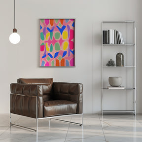 Pastel Neon  Pattern Poster