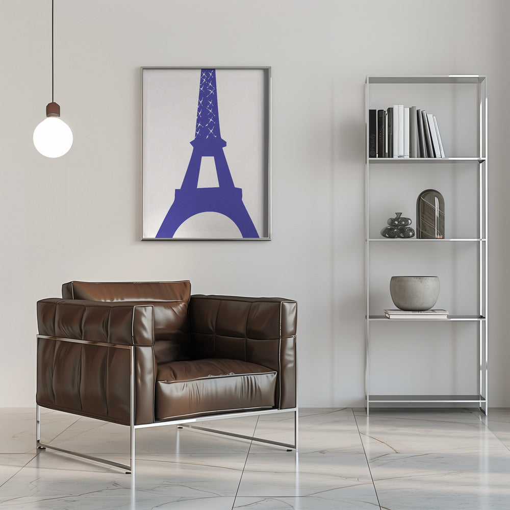 Eiffel Bleu Poster