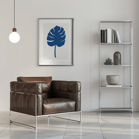 Leaf Blue Poster