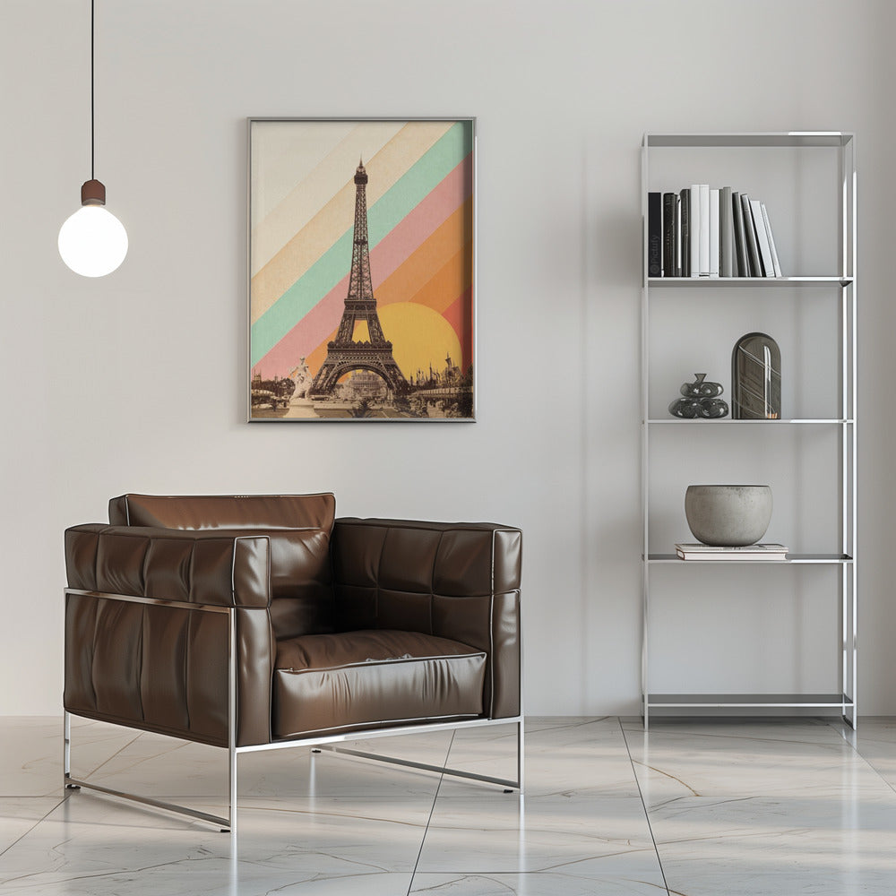 Eiffel Tower Rainbow Poster