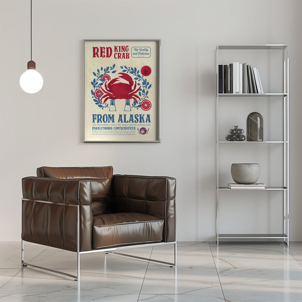 Crab kitchen print Poster