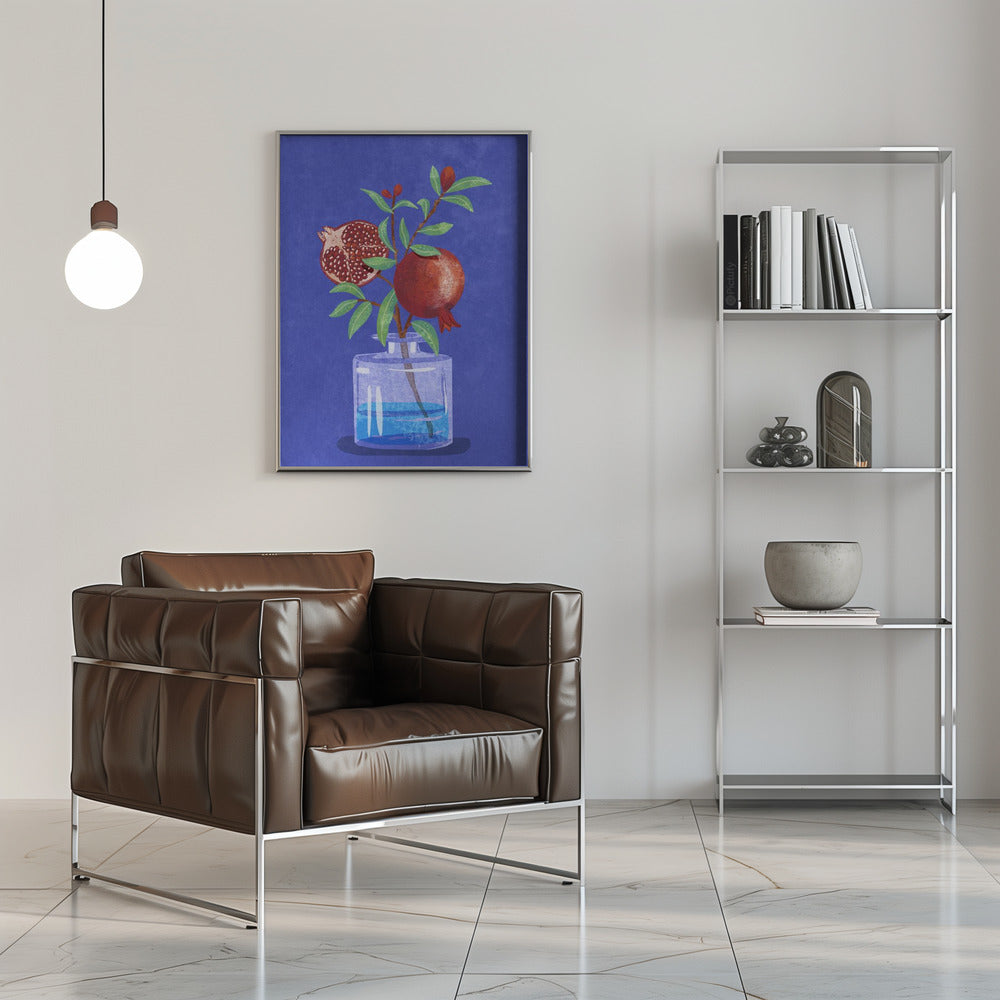 pomegranate in Vase Poster