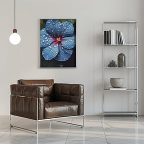 Blue Lagoon Flower Poster