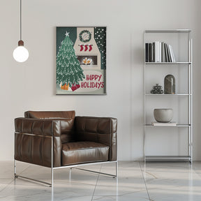 Cozy retro interior Poster