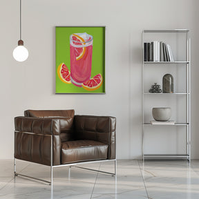 Grapefruit Paloma Pistachio Poster