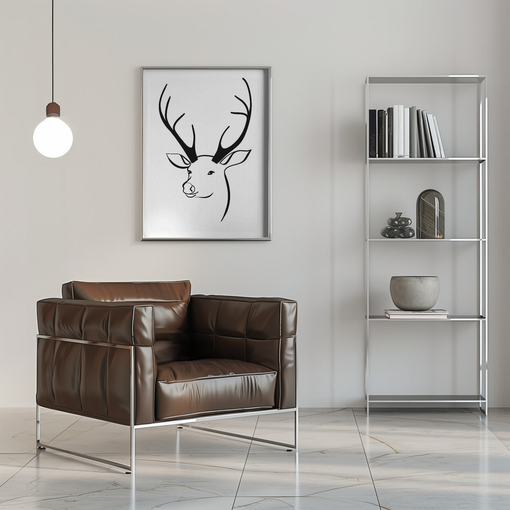 Reindeer head Poster