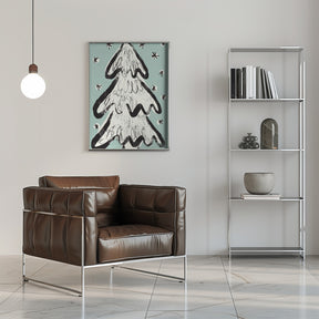 Christmas Tree And Snow Poster