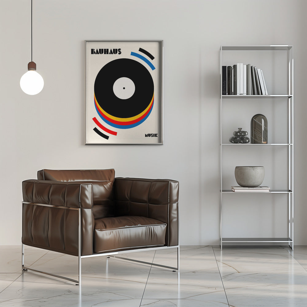 Bauhaus Musik Retro Illustration Poster