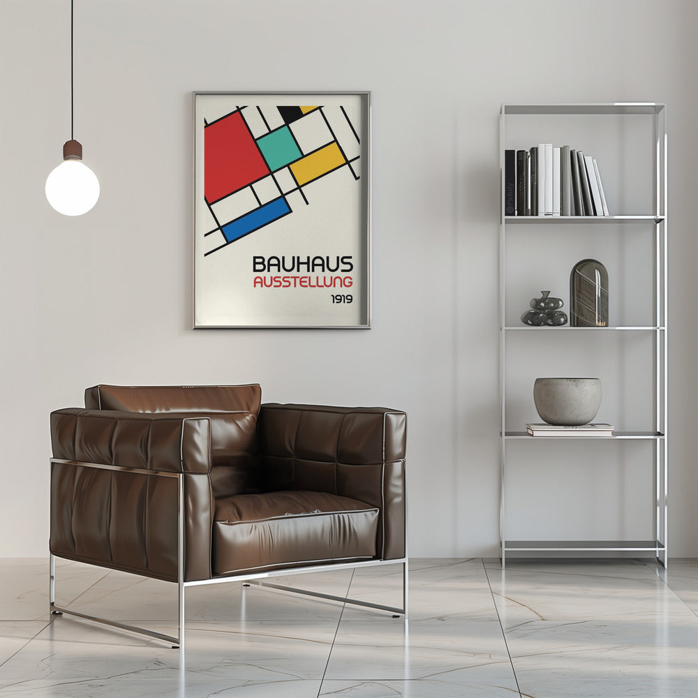 Bauhaus Geometric Design Retro Poster