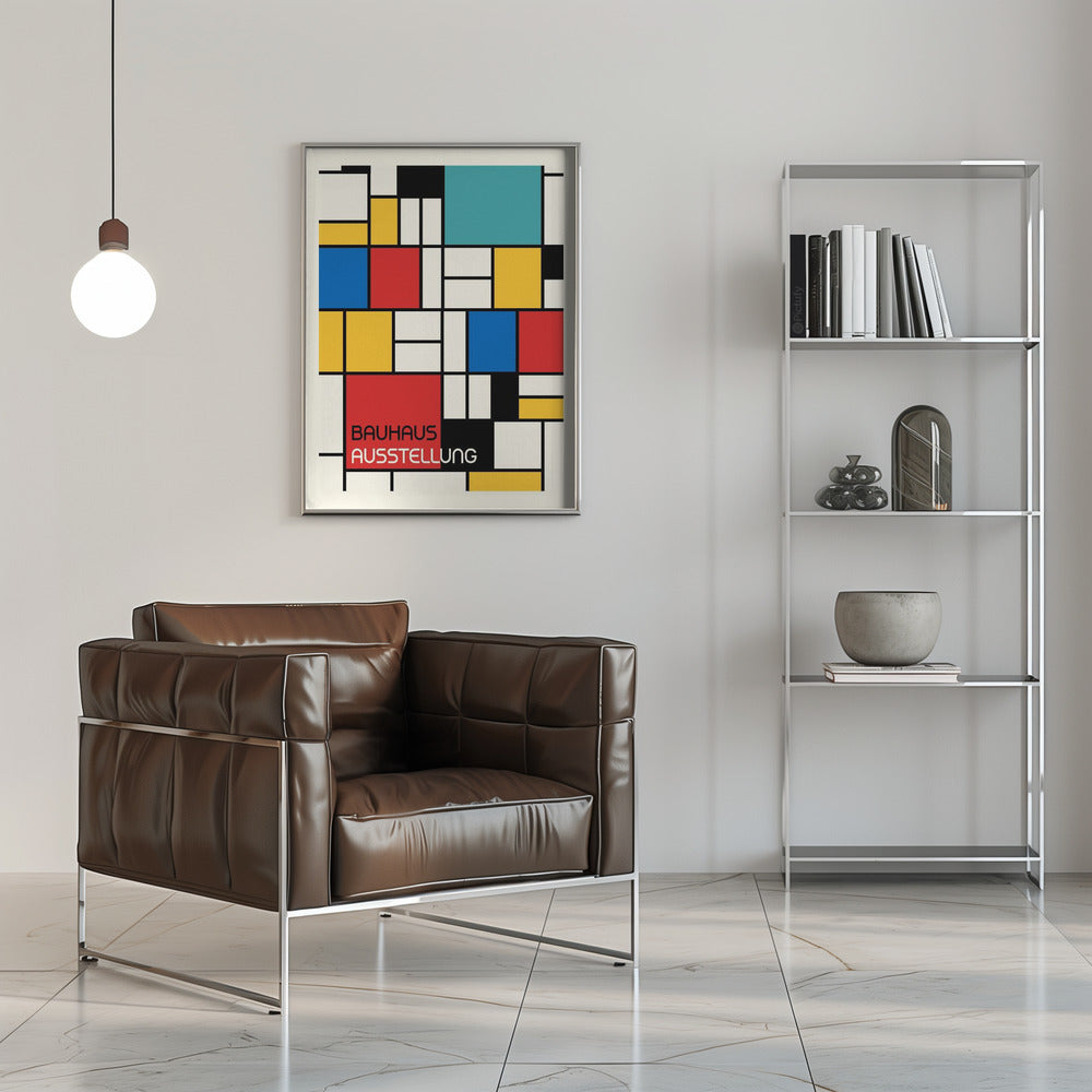 Bauhaus Geometric Design Retro Poster