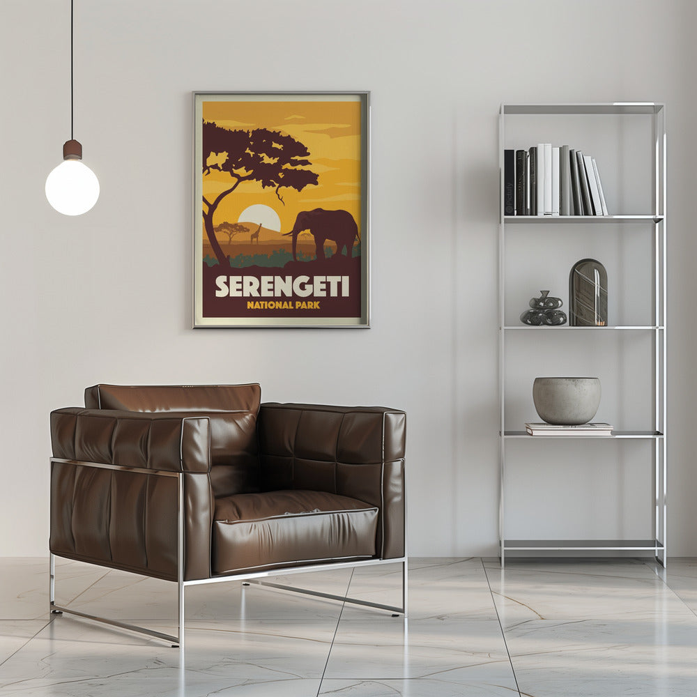 Serengeti National Park Travel Print Poster