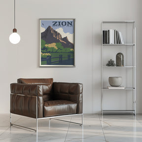 Zion National Park Travel Print Poster