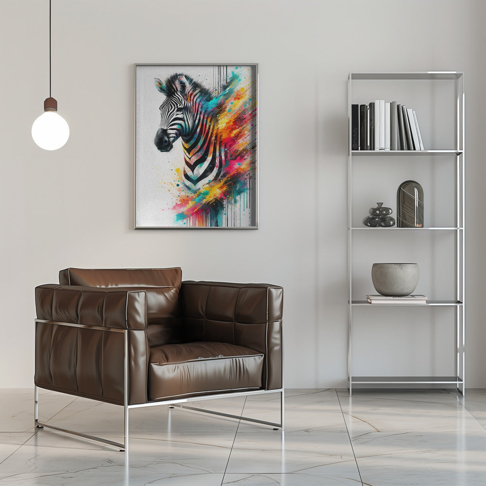 Colorful Zebra Poster