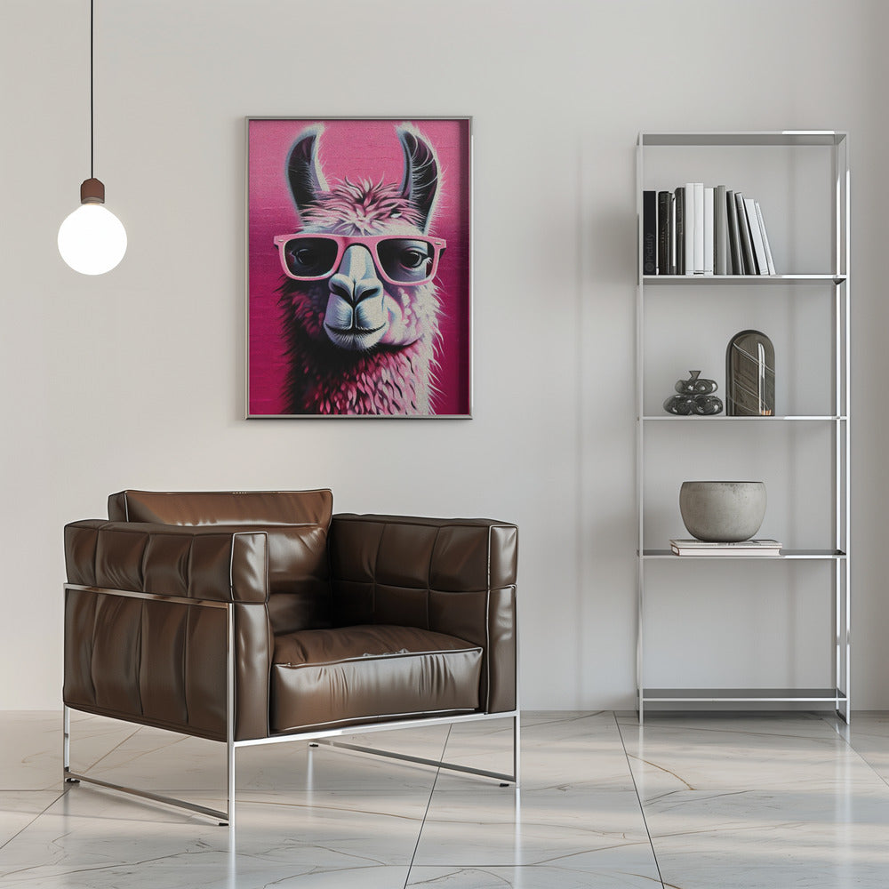 Pink Lama Poster