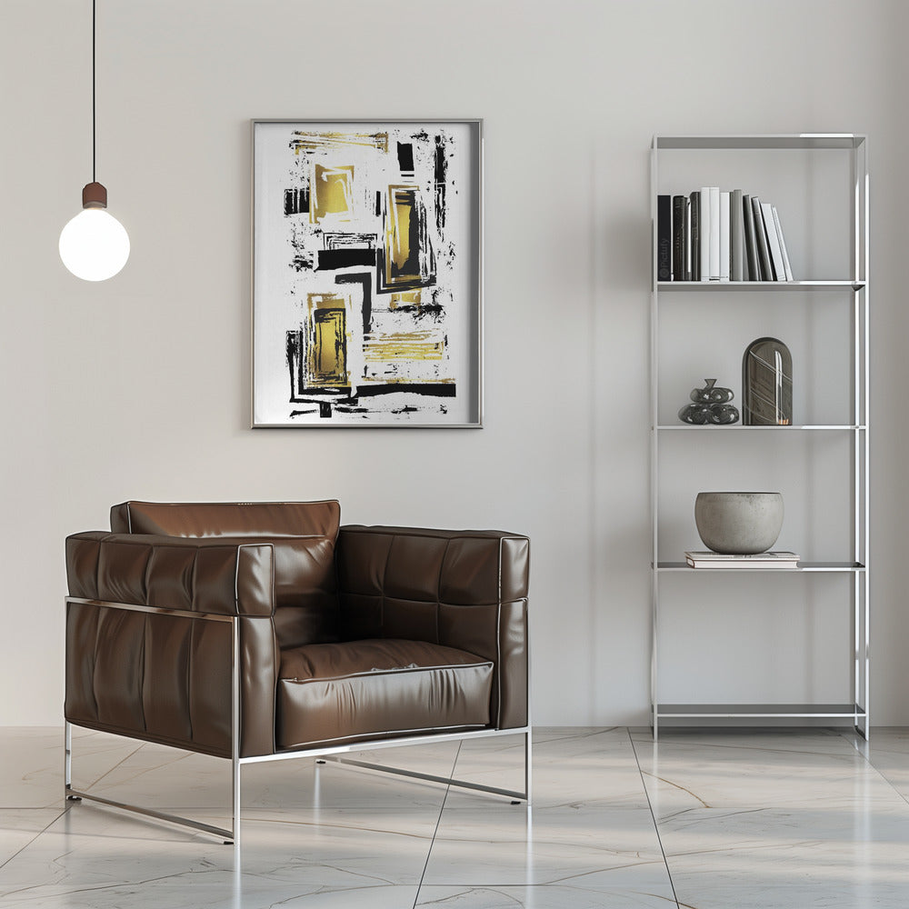 ABSTRACT ART Edgy Structures Poster