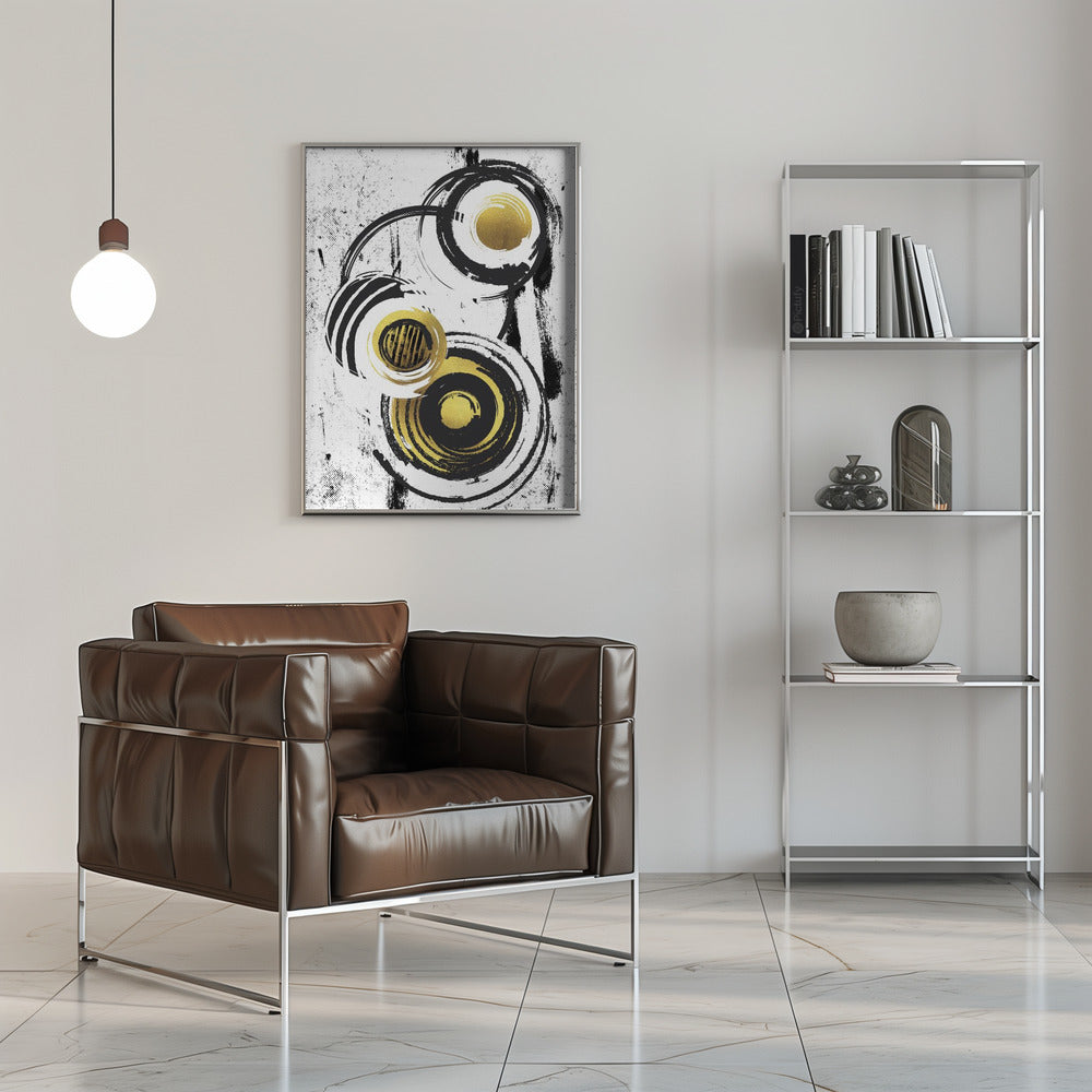 ABSTRACT ART Rotating circles Poster