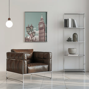 LONDON Elizabeth Tower | urban vintage style Poster