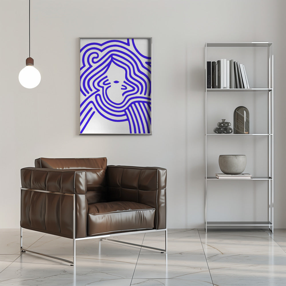 Berit in cobalt blue Poster