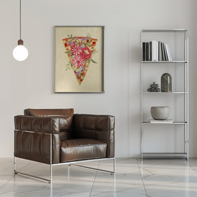 Slice of flower pizza Poster