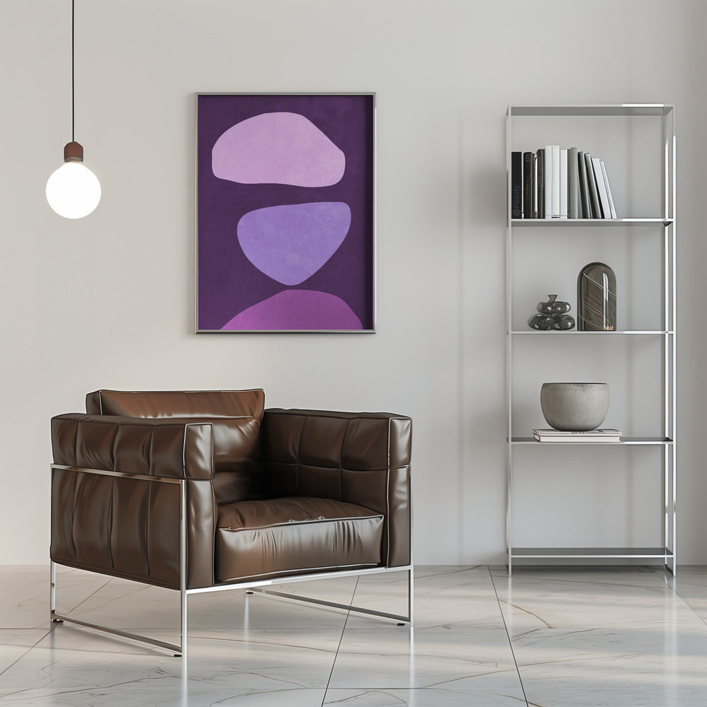 Abstract Forms Violet Poster