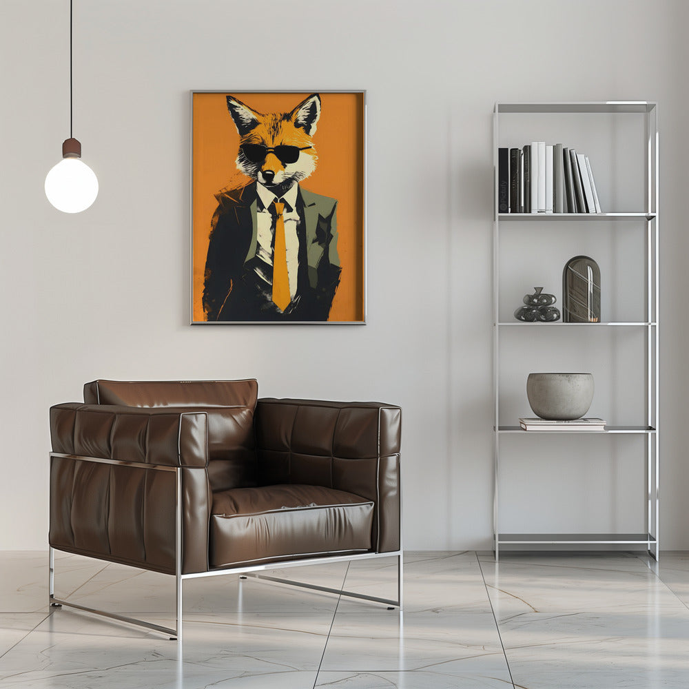 Fox In a Suit Poster