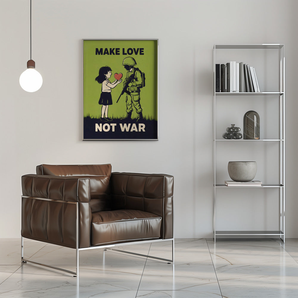 Make Love   Not War Poster