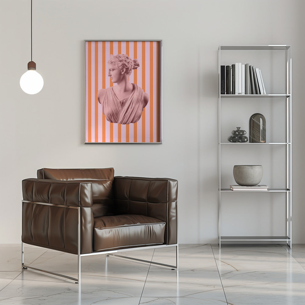 Artemispinkorangestripes Ratio2x3 Poster