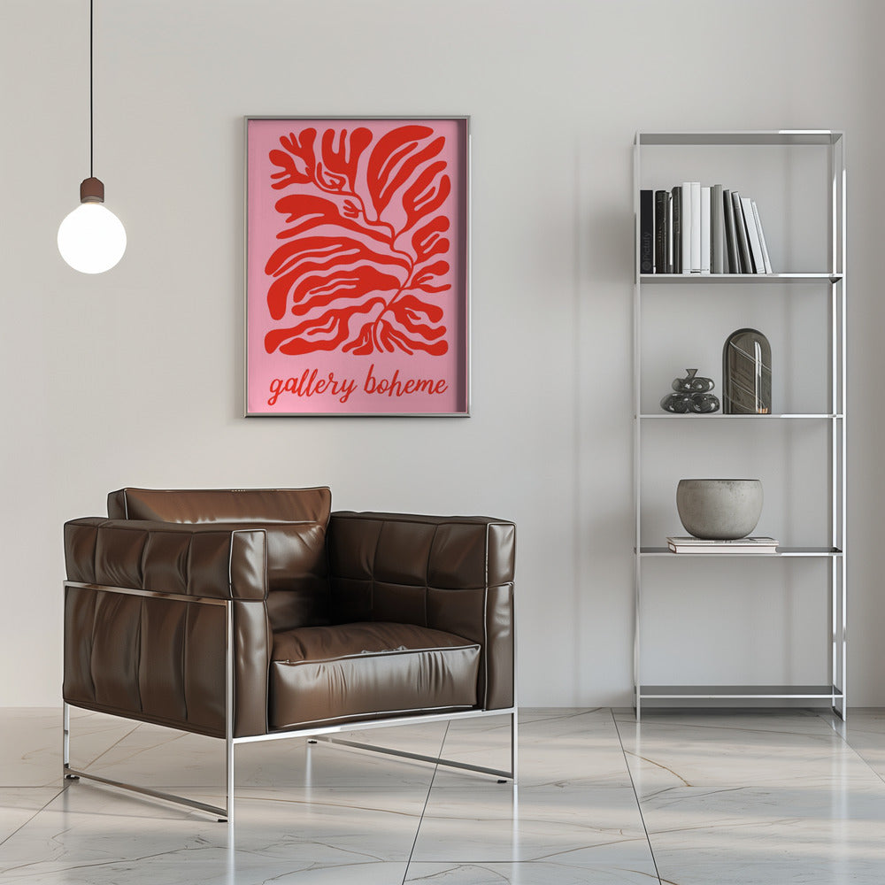 Pinkredgalleryboheme Ratioiso Poster