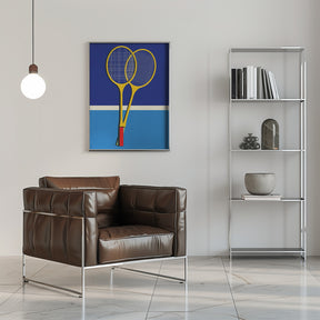 Wooden Badminton Rackets Poster