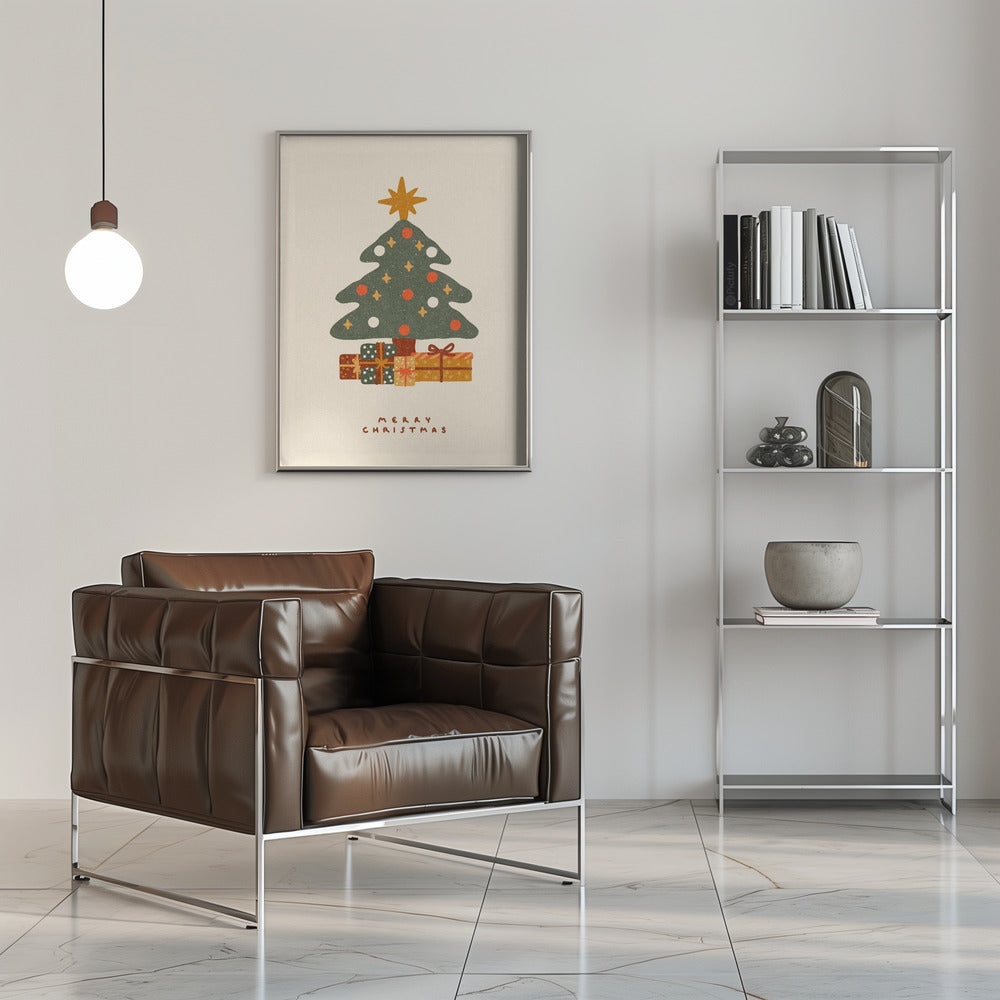 Christmas tree with gifts Poster