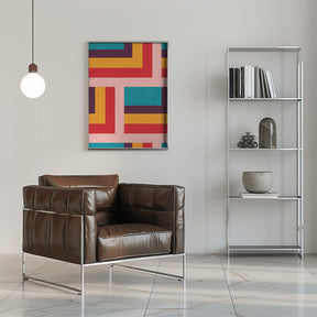 Abstract Mod Cubes M Poster