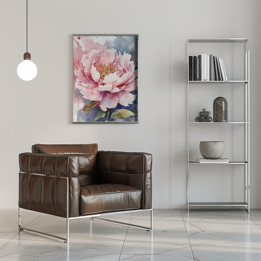 Blooming Peony Poster