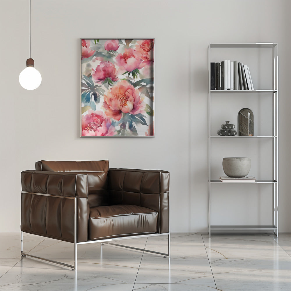 Blooming Peony  (7) Poster