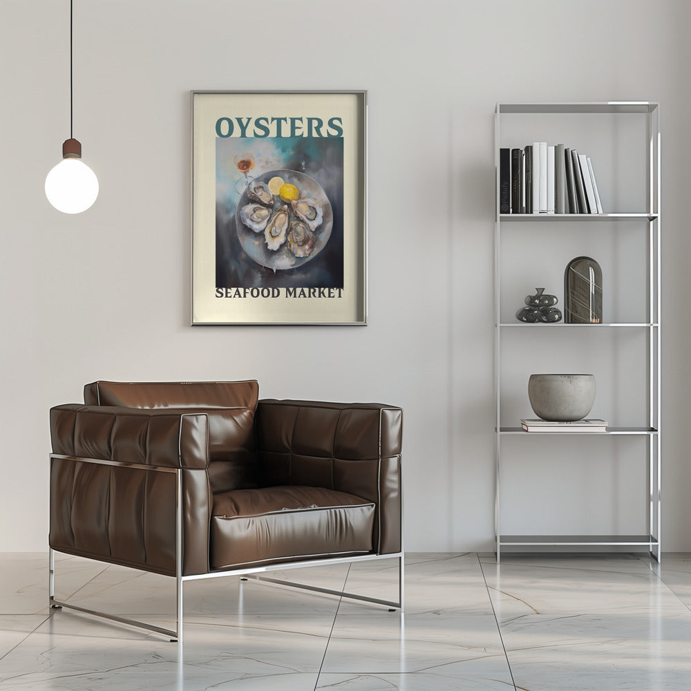 Oysters Seafood Market Poster