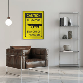 Caution   Alligators Poster