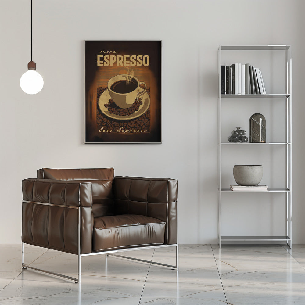 More Espresso   Less Depresso Poster