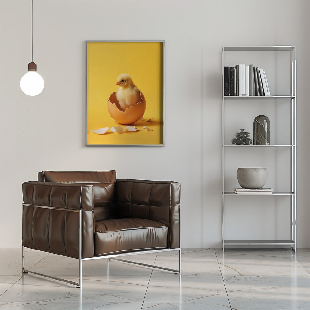 Hatched chicken Poster