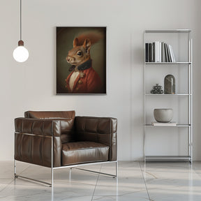 Squirrel Portrait Poster