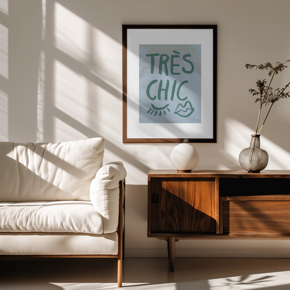 Très Chic Blue Frame Poster