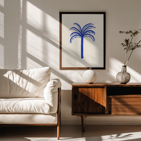 Blue Palm Poster