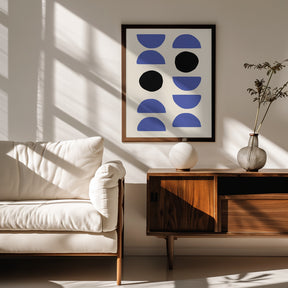 Blue Shapes Poster