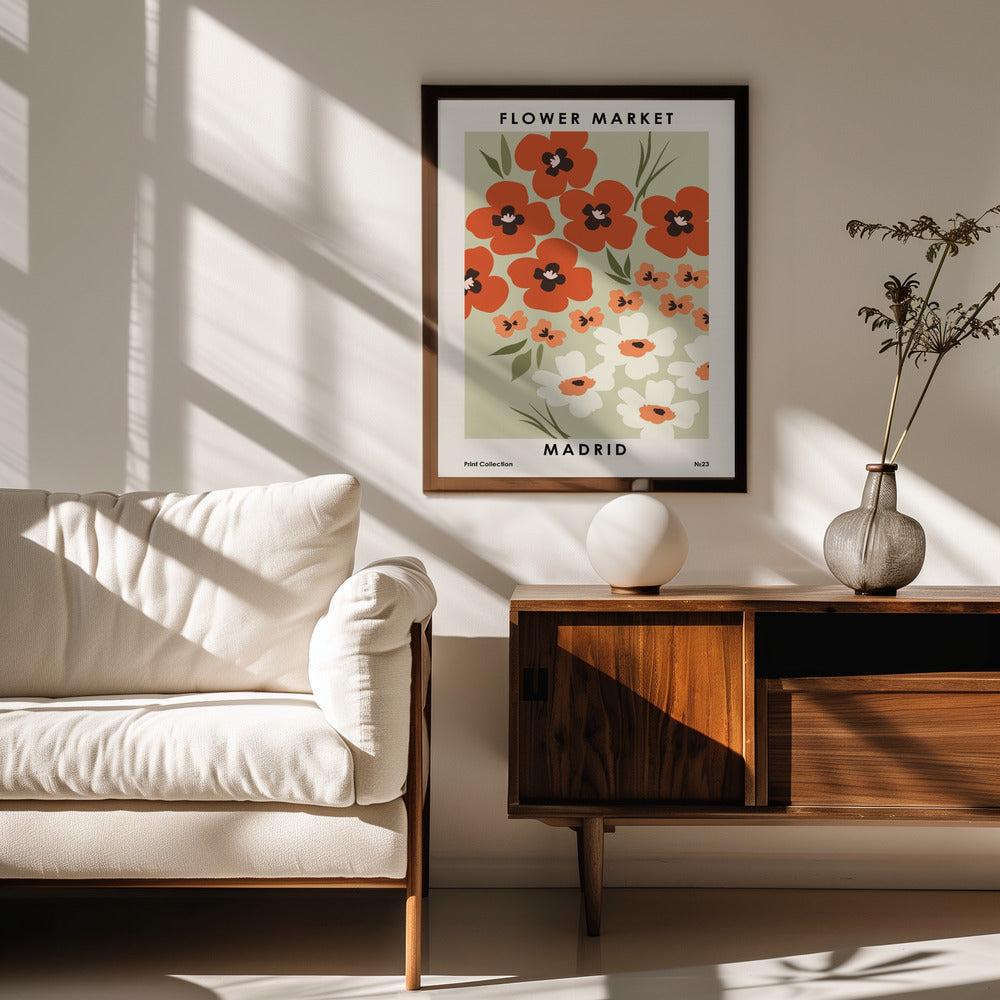 Flower Market Madrid Poster
