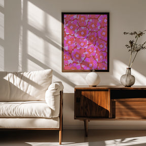 Cute Pink Blossom Pattern Poster