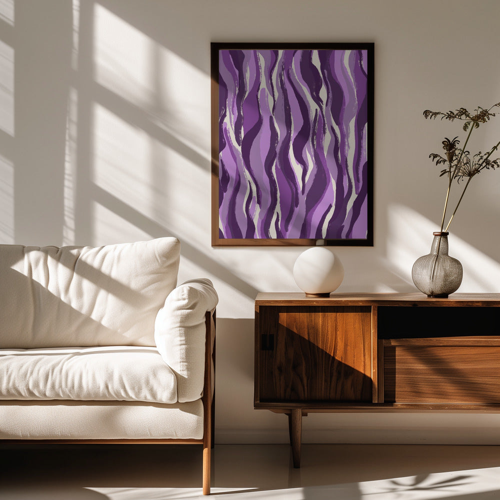 Purple Tiger Pattern Poster