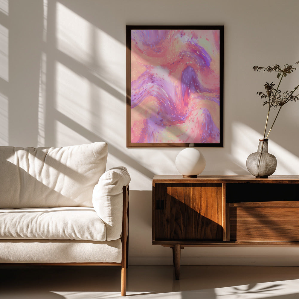 Pastel Space Pattern Poster