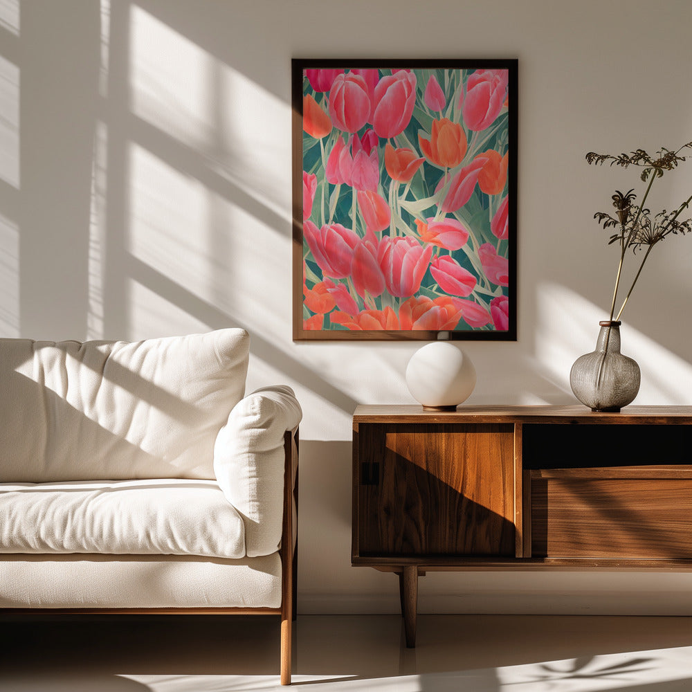 Pink Tulips Poster